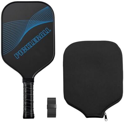 VEVOR Raquette de Pickleball, Surface en Fibre de Carbone T700 et Noyau en nid d'abeille, Palette de pickelball Pro avec Puissance, contrôle et Effets accrus, pour Adultes, Hommes et Femmes, Bleu - Publicité VEVOR Raquette de Pickleball, Surface en Fibre de Carbone T700 et Noyau en nid d'abeille, Palette de pickelball Pro avec Puissance, contrôle et Effets accrus, pour Adultes, Hommes et Femmes, Bleu - Publicité