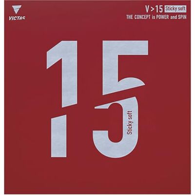 VICTAS Revêtement V>15 Sticky Soft (rouge, max) - Publicité VICTAS Revêtement V>15 Sticky Soft (rouge, max) - Publicité