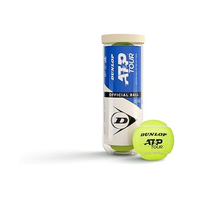 Balles de tennis Dunlop - Lot de 3 - ATP Tour - Publicité Balles de tennis Dunlop - Lot de 3 - ATP Tour - Publicité