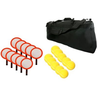 Netsportique Kit Initiation Tennis Carrington Idéal pour Les écoles, associations et collectivité-10 Mini Raquette 10 balles de Tennis en Mousse 1 Grand Sac de Rangement - Publicité Netsportique Kit Initiation Tennis Carrington Idéal pour Les écoles, associations et collectivité-10 Mini Raquette 10 balles de Tennis en Mousse 1 Grand Sac de Rangement - Publicité