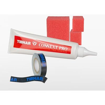 Tibhar Colle de tennis de table pour revêtements et ruban de bordure Kit colle TT Connext Pro 90 ml et ruban de bord Classic * Édition spéciale * 5 m, 12 mm, noir Approuvé ITTF - Publicité Tibhar Colle de tennis de table pour revêtements et ruban de bordure Kit colle TT Connext Pro 90 ml et ruban de bord Classic * Édition spéciale * 5 m, 12 mm, noir Approuvé ITTF - Publicité