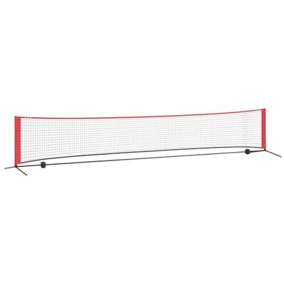 vidaXL Filet de Tennis Noir et Rouge 494,5 x 90 x 87 cm Polyester, Filet de Tennis Moderne pour Jardin et terrasse, rectangulaire, Portable, Ajustable, léger, résistant aux UV - Publicité vidaXL Filet de Tennis Noir et Rouge 494,5 x 90 x 87 cm Polyester, Filet de Tennis Moderne pour Jardin et terrasse, rectangulaire, Portable, Ajustable, léger, résistant aux UV - Publicité