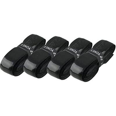 Grip synthétique et doux pour raquette de tennis, badminton, squash de Yonex, 4 x Black - Publicité Grip synthétique et doux pour raquette de tennis, badminton, squash de Yonex, 4 x Black - Publicité