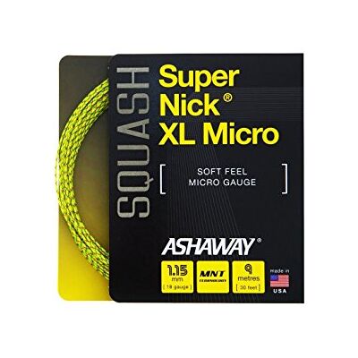 Ashaway SuperNick XL Micro Squash String Set Yellow 18/1.15mm by Ashaway - Publicité Ashaway SuperNick XL Micro Squash String Set Yellow 18/1.15mm by Ashaway - Publicité