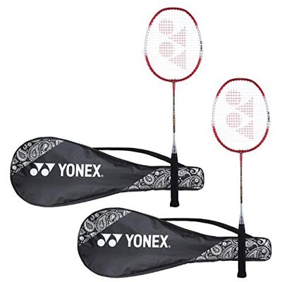 YONEX ZR 100 Lot de 2 Raquettes de Badminton en Aluminium léger avec Couverture complète Rouge/Rouge - Publicité YONEX ZR 100 Lot de 2 Raquettes de Badminton en Aluminium léger avec Couverture complète Rouge/Rouge - Publicité
