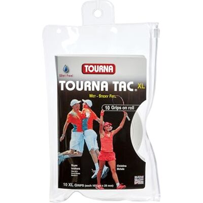 Tourna Tac Lot de 10 surgrips Homme, Blanc, Taille Unique - Publicité Tourna Tac Lot de 10 surgrips Homme, Blanc, Taille Unique - Publicité