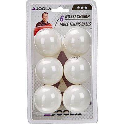 Joola Rossi Champ 40 Lot de 6 balles de tennis de table Blanc - Publicité Joola Rossi Champ 40 Lot de 6 balles de tennis de table Blanc - Publicité