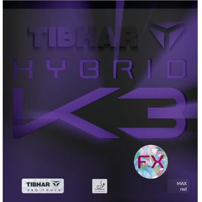Tibhar Revêtement hybride K3 FX Couleur : 2,0 mm Noir - Publicité Tibhar Revêtement hybride K3 FX Couleur : 2,0 mm Noir - Publicité