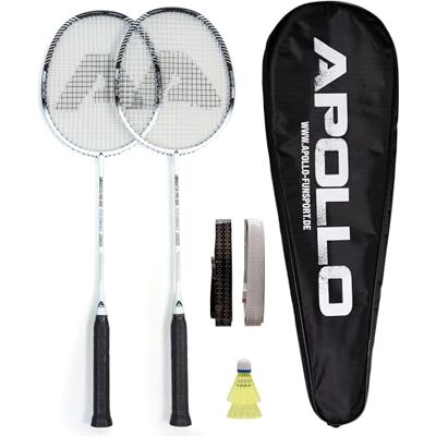 Apollo Kit de Badminton, 2 Raquettes en Carbone Composite - Publicité Apollo Kit de Badminton, 2 Raquettes en Carbone Composite - Publicité