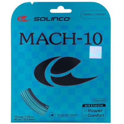 Solinco Mach-10 Lot de 12 m 1,15 mm Bleu - Publicité Solinco Mach-10 Lot de 12 m 1,15 mm Bleu - Publicité