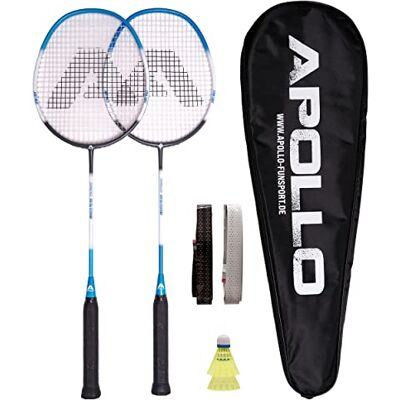 Apollo Kit de Badminton, 2 Raquettes de Badminton en Carbone Composite - Publicité Apollo Kit de Badminton, 2 Raquettes de Badminton en Carbone Composite - Publicité