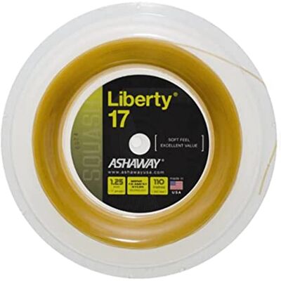ASHAWAY Liberty 17 1.25mm Squash 110M Reel - Publicité ASHAWAY Liberty 17 1.25mm Squash 110M Reel - Publicité