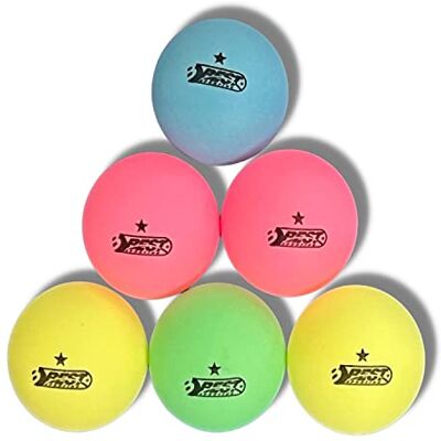 Best Sporting Lot de 6 balles de Tennis de Table pour Adulte Couleurs Fluo Diamètre : Environ 40 mm 4 Couleurs différentes - Publicité Best Sporting Lot de 6 balles de Tennis de Table pour Adulte Couleurs Fluo Diamètre : Environ 40 mm 4 Couleurs différentes - Publicité