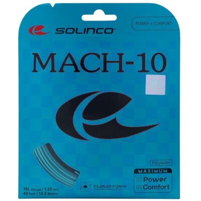 Solinco Mach-10 Lot de 12 m Bleu 1,25 mm - Publicité Solinco Mach-10 Lot de 12 m Bleu 1,25 mm - Publicité