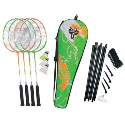 Talbot Torro Talbot-Torro Set de Badminton 4-Attacker Plus, Kolmplettset mit 4 Schläger, 3 Federbälle, komplette Netzgarnitur, in wertiger Tasche - Publicité Talbot Torro Talbot-Torro Set de Badminton 4-Attacker Plus, Kolmplettset mit 4 Schläger, 3 Federbälle, komplette Netzgarnitur, in wertiger Tasche - Publicité