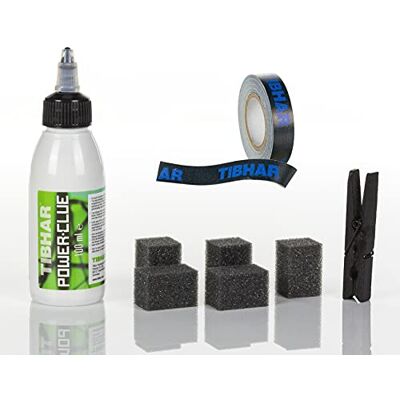 Tibhar Colle de tennis de table pour revêtements et ruban de bord de tennis de table Kit de colle Power Clue, 100 ml et bande de bord Classic * Special Edition * 5 m, 12 mm Noir - Publicité Tibhar Colle de tennis de table pour revêtements et ruban de bord de tennis de table Kit de colle Power Clue, 100 ml et bande de bord Classic * Special Edition * 5 m, 12 mm Noir - Publicité