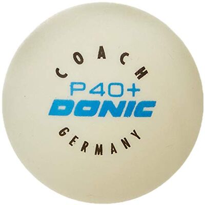 DONIC P40+ Coach ** 6pcs. Blanc - Publicité DONIC P40+ Coach ** 6pcs. Blanc - Publicité