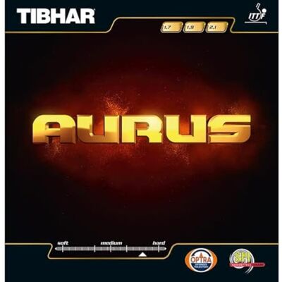 Revêtement de tennis de table Tibhar Aurus (Rouge, 1,7 mm) - Publicité Revêtement de tennis de table Tibhar Aurus (Rouge, 1,7 mm) - Publicité