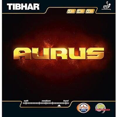 Revêtement de tennis de table Tibhar Aurus (Noir, 1,7 mm) - Publicité Revêtement de tennis de table Tibhar Aurus (Noir, 1,7 mm) - Publicité
