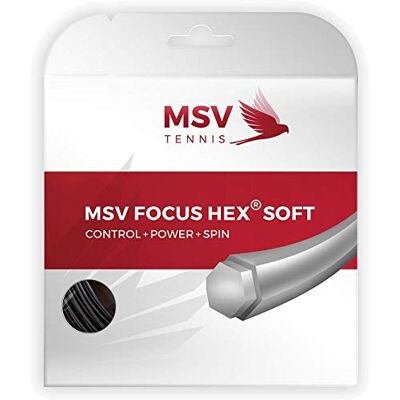 MSV Focus-Hex Soft Jeu de Cordes de Tennis 12 m pour Adulte Noir - Publicité MSV Focus-Hex Soft Jeu de Cordes de Tennis 12 m pour Adulte Noir - Publicité