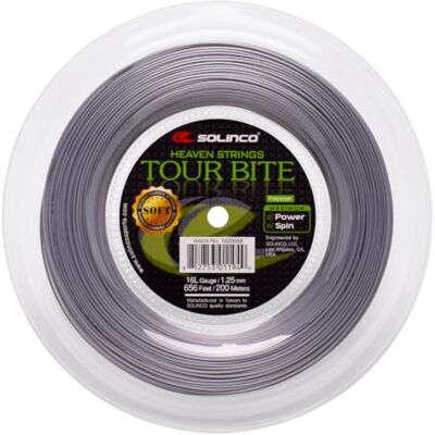 Solinco Bobine Tour Bite Soft 200m 1.15 - Publicité Solinco Bobine Tour Bite Soft 200m 1.15 - Publicité