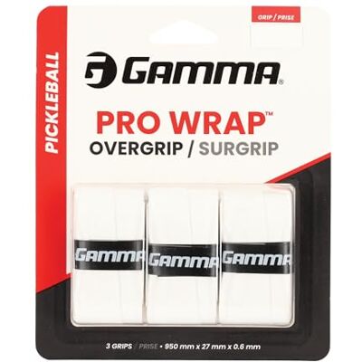GAMMA Pickleball Pro Wrap Surgrip Extra Collant, Durable, Absorbant l'humidité, Blanc, Bleu - Publicité GAMMA Pickleball Pro Wrap Surgrip Extra Collant, Durable, Absorbant l'humidité, Blanc, Bleu - Publicité