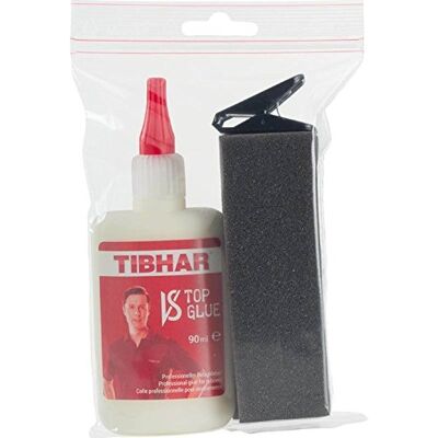 Tibhar Colle VS Top Glue 90 ml Noir / Blanc Colle de ping-pong liquide - Publicité Tibhar Colle VS Top Glue 90 ml Noir / Blanc Colle de ping-pong liquide - Publicité