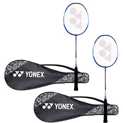YONEX Raquette de badminton ZR 100, Aluminium, légère, avec housse complète, Bleu / Bleu, 2 pièce(s) - Publicité YONEX Raquette de badminton ZR 100, Aluminium, légère, avec housse complète, Bleu / Bleu, 2 pièce(s) - Publicité