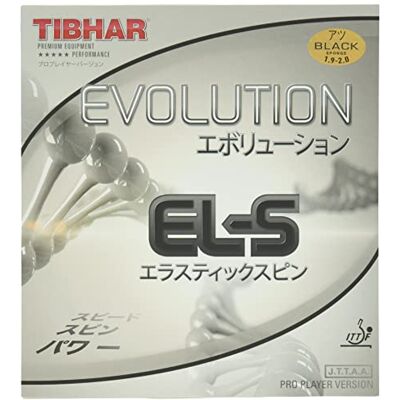 Tibhar Evolution EL-S Revêtement de Tennis, , Noir , 2 mm - Publicité Tibhar Evolution EL-S Revêtement de Tennis, , Noir , 2 mm - Publicité