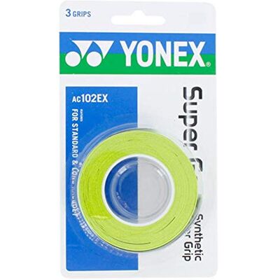 YONEX Super GRAP Surgrip pour Raquette (Vert Citron, Lot de 3) - Publicité YONEX Super GRAP Surgrip pour Raquette (Vert Citron, Lot de 3) - Publicité