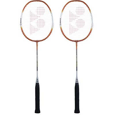 YONEX ZR 100 Lot de 2 raquettes de badminton en aluminium léger avec housse complète, orange, fabriquées en Inde - Publicité YONEX ZR 100 Lot de 2 raquettes de badminton en aluminium léger avec housse complète, orange, fabriquées en Inde - Publicité