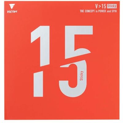 Victas 2.0 Caoutchouc de Tennis de Table adhésif Fin Haute Tension énergétique V>15 Rouge Collant - Publicité Victas 2.0 Caoutchouc de Tennis de Table adhésif Fin Haute Tension énergétique V>15 Rouge Collant - Publicité