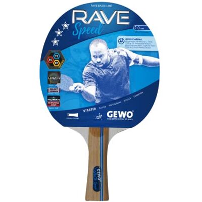 GEWO Raquette de Tennis de Table Speed concave avec Les Nouveaux revêtements de 2,0 mm d'épaisseur, Marron, Taille Unique - Publicité GEWO Raquette de Tennis de Table Speed concave avec Les Nouveaux revêtements de 2,0 mm d'épaisseur, Marron, Taille Unique - Publicité