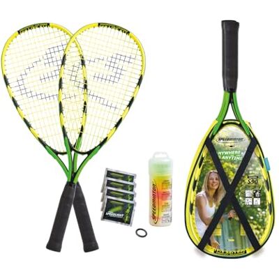 Speedminton S90 Set de Badminton Vert/Jaune - Publicité Speedminton S90 Set de Badminton Vert/Jaune - Publicité