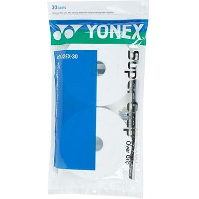 Yonex Super GRAP 30-Pack Raquette Grips, Blanc - Publicité Yonex Super GRAP 30-Pack Raquette Grips, Blanc - Publicité