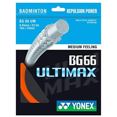 YONEX BG66 um Corde de Badminton 10 m, Arancione - Publicité YONEX BG66 um Corde de Badminton 10 m, Arancione - Publicité