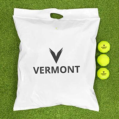Vermont Balles d’Entraînement de Tennis Utilisation sur Tous Les Courts Disponibles en Pack de Recharge de 60 ou en Seau de 60 (Pack de 60 (Pack de Recharge)) - Publicité Vermont Balles d’Entraînement de Tennis Utilisation sur Tous Les Courts Disponibles en Pack de Recharge de 60 ou en Seau de 60 (Pack de 60 (Pack de Recharge)) - Publicité