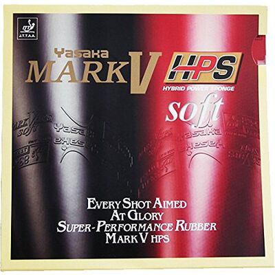 Yasaka Mark V HPS Caoutchouc souple pour tennis de table Noir 2 mm - Publicité Yasaka Mark V HPS Caoutchouc souple pour tennis de table Noir 2 mm - Publicité