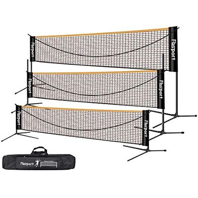 FBSPORT Filet de Badminton, Filet de Tennis 3-6m Filet d'entraînement pour Filet de Volleyball de Badminton Portable Pliable, 3 hauteurs Peuvent être ajustées, à l'intérieur et à l'extérieur - Publicité FBSPORT Filet de Badminton, Filet de Tennis 3-6m Filet d'entraînement pour Filet de Volleyball de Badminton Portable Pliable, 3 hauteurs Peuvent être ajustées, à l'intérieur et à l'extérieur - Publicité