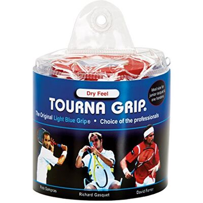 Tourna Lot de 30 surgrips de Raquette de Tennis , Mixte adulte, Bleu, L - Publicité Tourna Lot de 30 surgrips de Raquette de Tennis , Mixte adulte, Bleu, L - Publicité