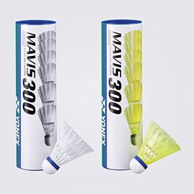 YONEX Mavis 300 Medium Nylon Volants 1/56,7 Gram, Jaune - Publicité YONEX Mavis 300 Medium Nylon Volants 1/56,7 Gram, Jaune - Publicité