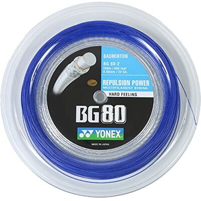 YONEX Bobine BG 80 Bleu Royal Badminton Cordage - Publicité YONEX Bobine BG 80 Bleu Royal Badminton Cordage - Publicité