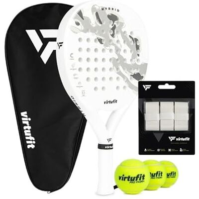 VirtuFit Ensemble de padel hybride Blanc Gris - Publicité VirtuFit Ensemble de padel hybride Blanc Gris - Publicité
