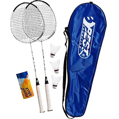 Best Sporting – Set de badminton 200 XT – Avec 2 raquettes de badminton, 3 balles et 1 sac de transport - Publicité Best Sporting – Set de badminton 200 XT – Avec 2 raquettes de badminton, 3 balles et 1 sac de transport - Publicité