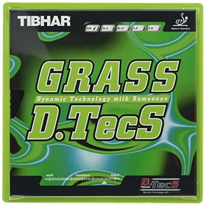 (OX(no sponge), Black) TIBHAR Grass D.TecS Table Tennis Pips-Out Rubber - Publicité (OX(no sponge), Black) TIBHAR Grass D.TecS Table Tennis Pips-Out Rubber - Publicité