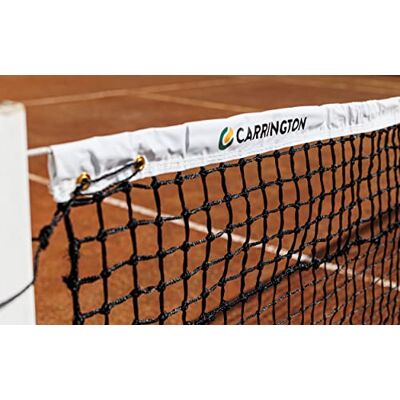 Carrington Filet de Tennis Expert 3,5mm Mailles Doubles Filet spécial Terre-battue avec Bande supérieure Non salissante ! - Publicité Carrington Filet de Tennis Expert 3,5mm Mailles Doubles Filet spécial Terre-battue avec Bande supérieure Non salissante ! - Publicité