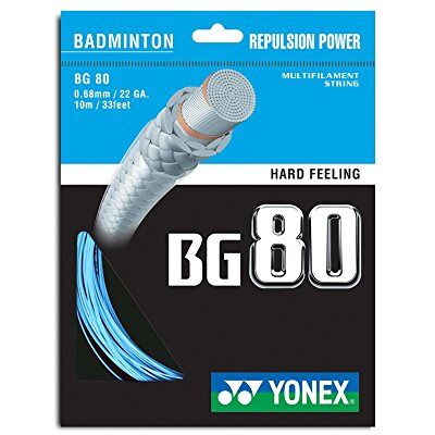 YONEX BG80 Set de badminton Bleu 0,68 mm - Publicité YONEX BG80 Set de badminton Bleu 0,68 mm - Publicité