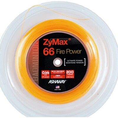 Ashaway ZyMax 66 Fire Power Bobine de fil de badminton Orange - Publicité Ashaway ZyMax 66 Fire Power Bobine de fil de badminton Orange - Publicité