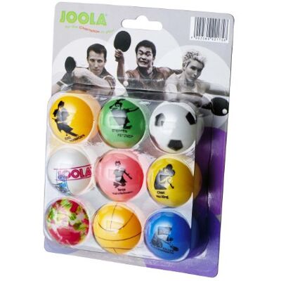 JOOLA FAN Balles de tennis de table Blister de 9 Multicolore - Publicité JOOLA FAN Balles de tennis de table Blister de 9 Multicolore - Publicité