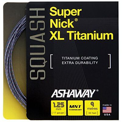 Ashaway Supernick XL Titanium Corde pour le squash 1,25 mm - Publicité Ashaway Supernick XL Titanium Corde pour le squash 1,25 mm - Publicité